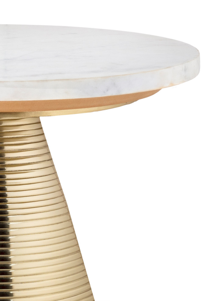 Tempo Marble Side Table   Contemporary   Side Tables And End Tables   by First of a Kind USA Inc  Houzz