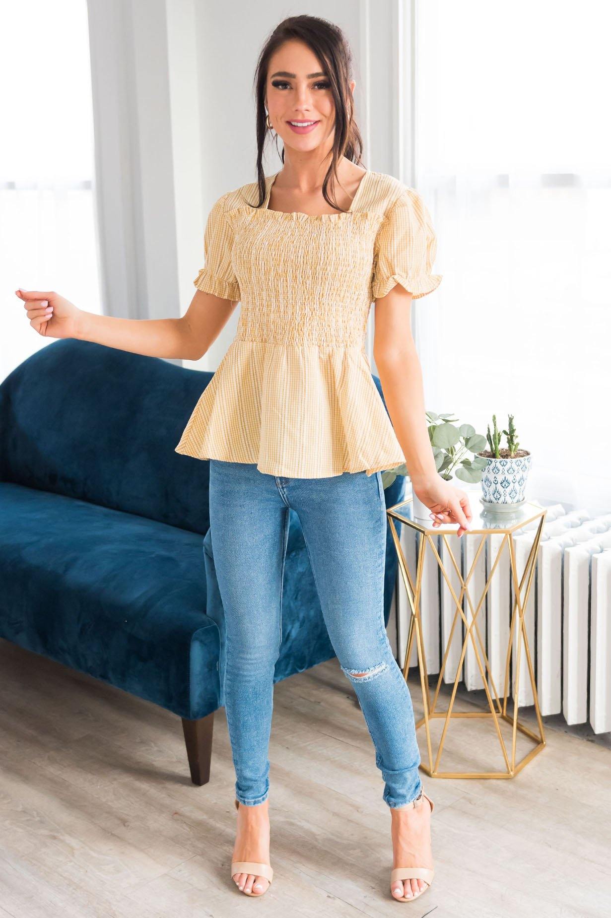 Cheery Day Modest Blouse