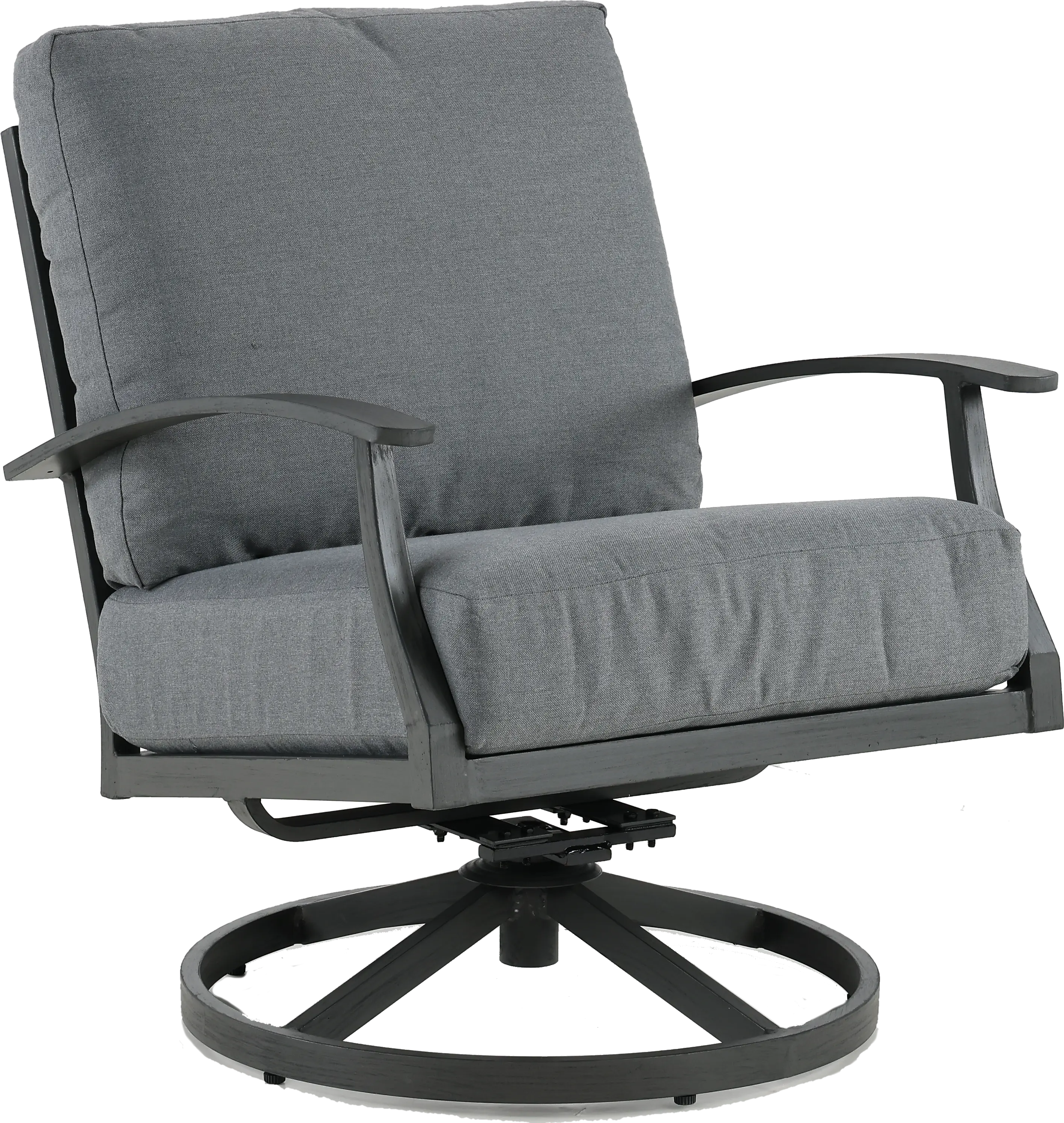 West Lake Gray Patio Swivel Patio Chair