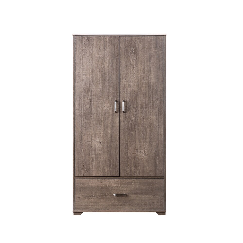 DH BASIC Contemporary Wardrobe Armoire with Bar Pulls by Denhour