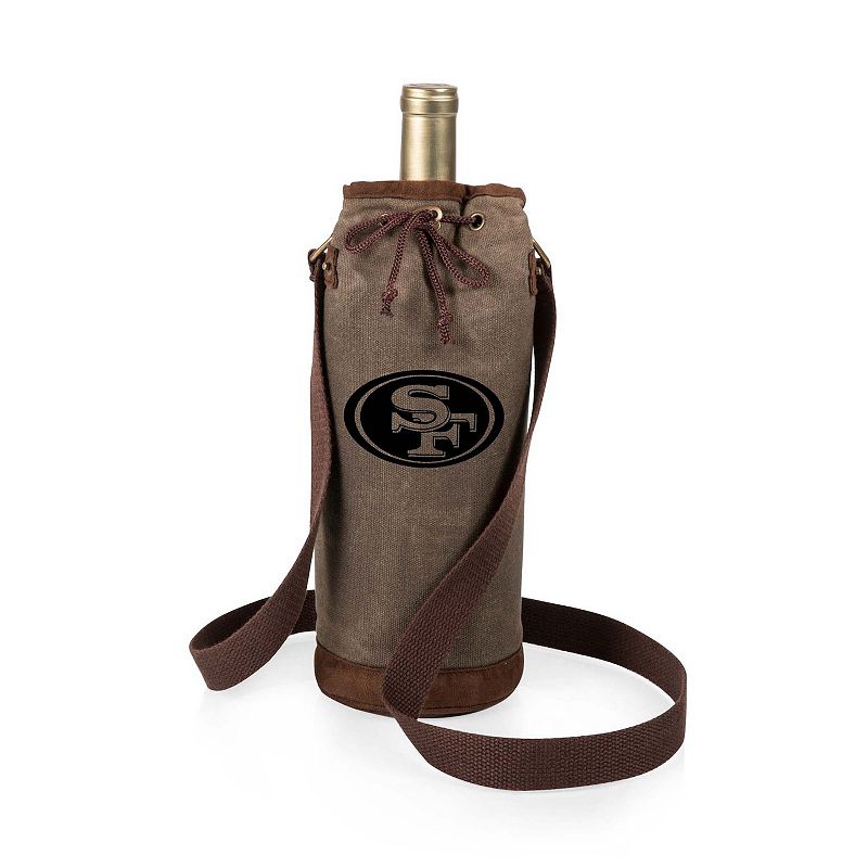 Picnic Time San Francisco 49ers Waxed Canvas Wine Tote