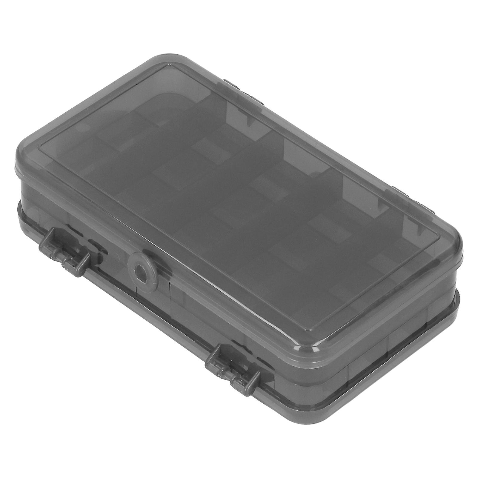 Fishing Lure Box Reversible Lure Case Double Sided Plastic Bait Storage Box Organizerblack