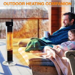 EdenBranch 1500-Watt Freestanding Carbon Fiber Patio Heater with Remote 141016