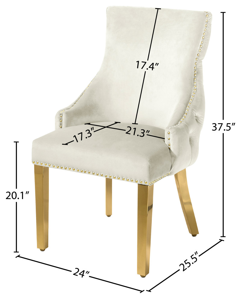 The Sovereign Dining Chair  Set of 2   Contemporary   Dining Chairs   by Meridian Furniture  Houzz