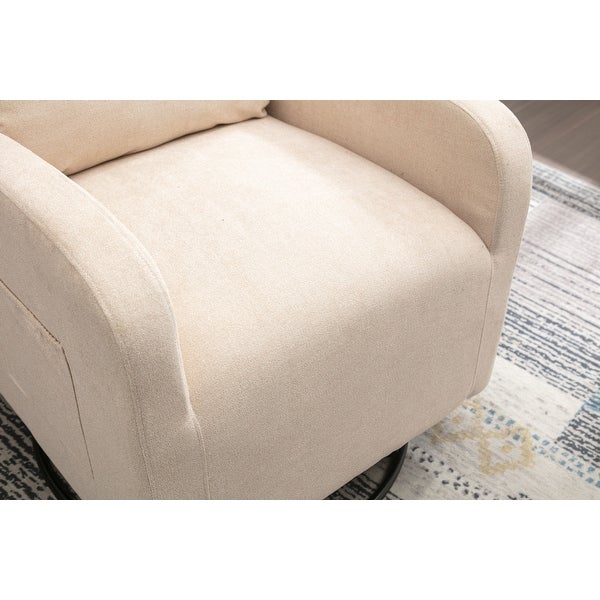 Modern Upholstered Swivel Chair with Left Bag