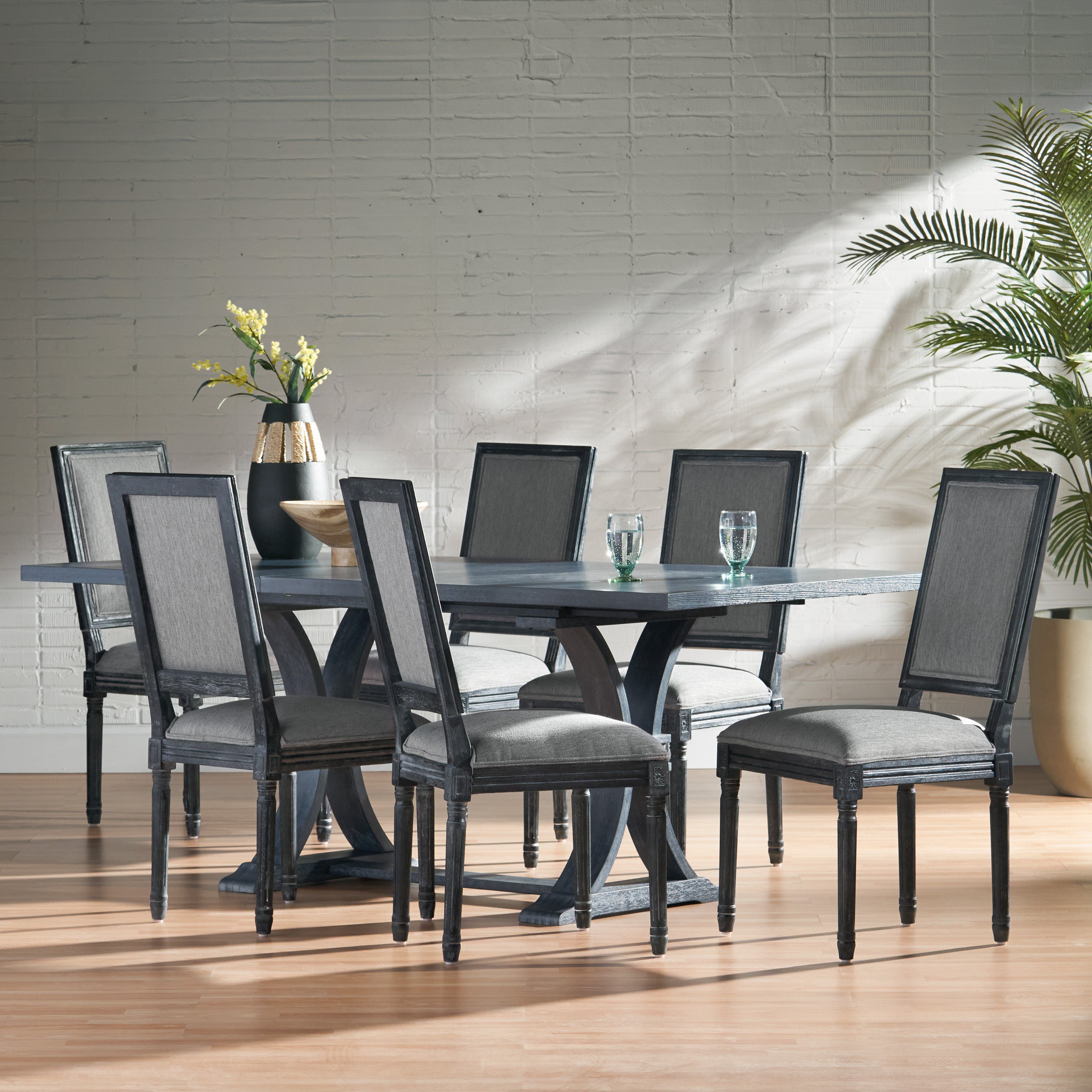 Beckstrom French Country Wood 7-Piece Expandable Dining Set