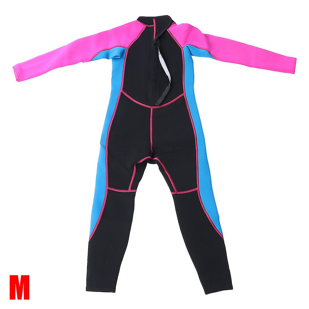 Children Long Sleeve Warm Full-body Neoprene Kids Snorkeling Swimming Diving Wetsuit(m)