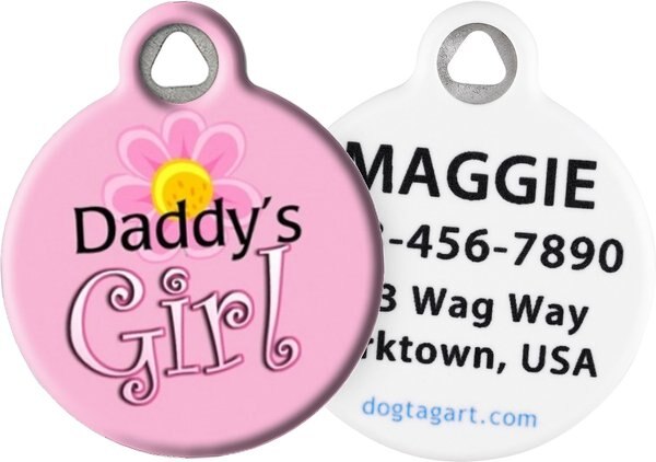 Dog Tag Art Daddy's Girl Personalized Dog and Cat ID Tag