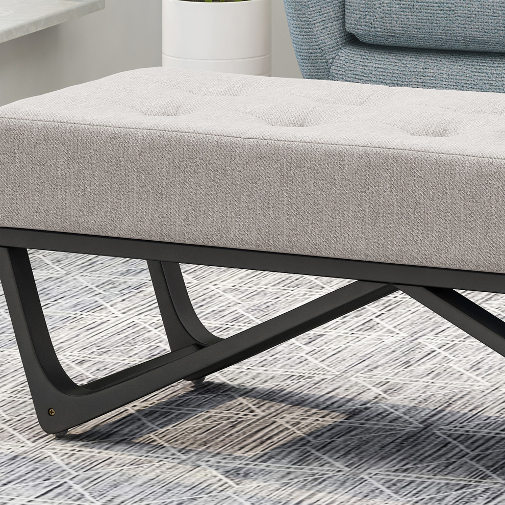 Emily Contemporary Fabric Ottoman Bench   Transitional   Upholstered Benches   by GDFStudio  Houzz