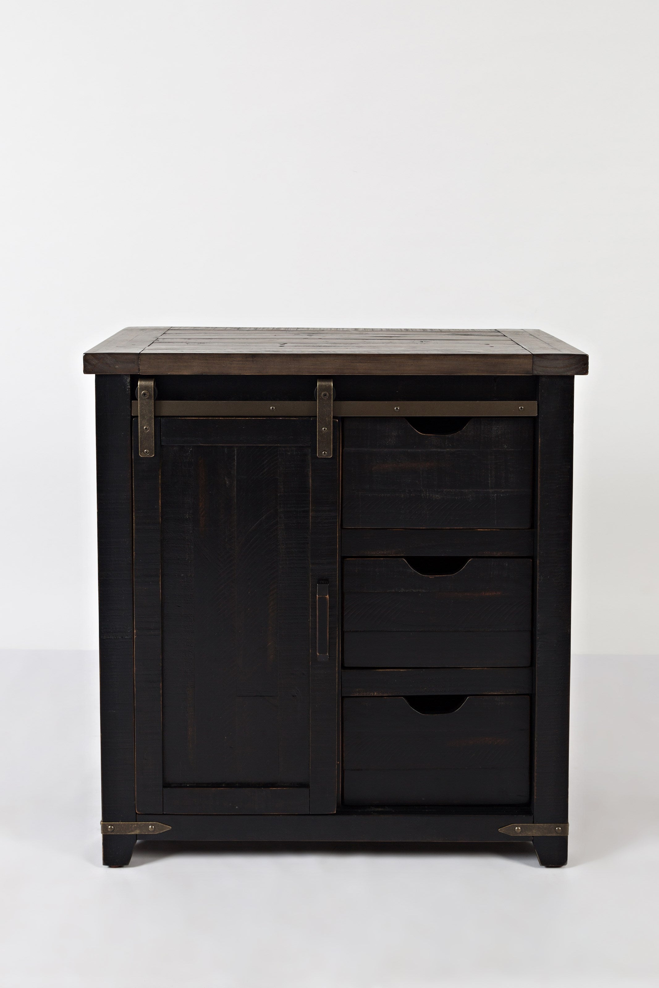 Loft 32 Barn Door Storage Cabinet in Vintage  black