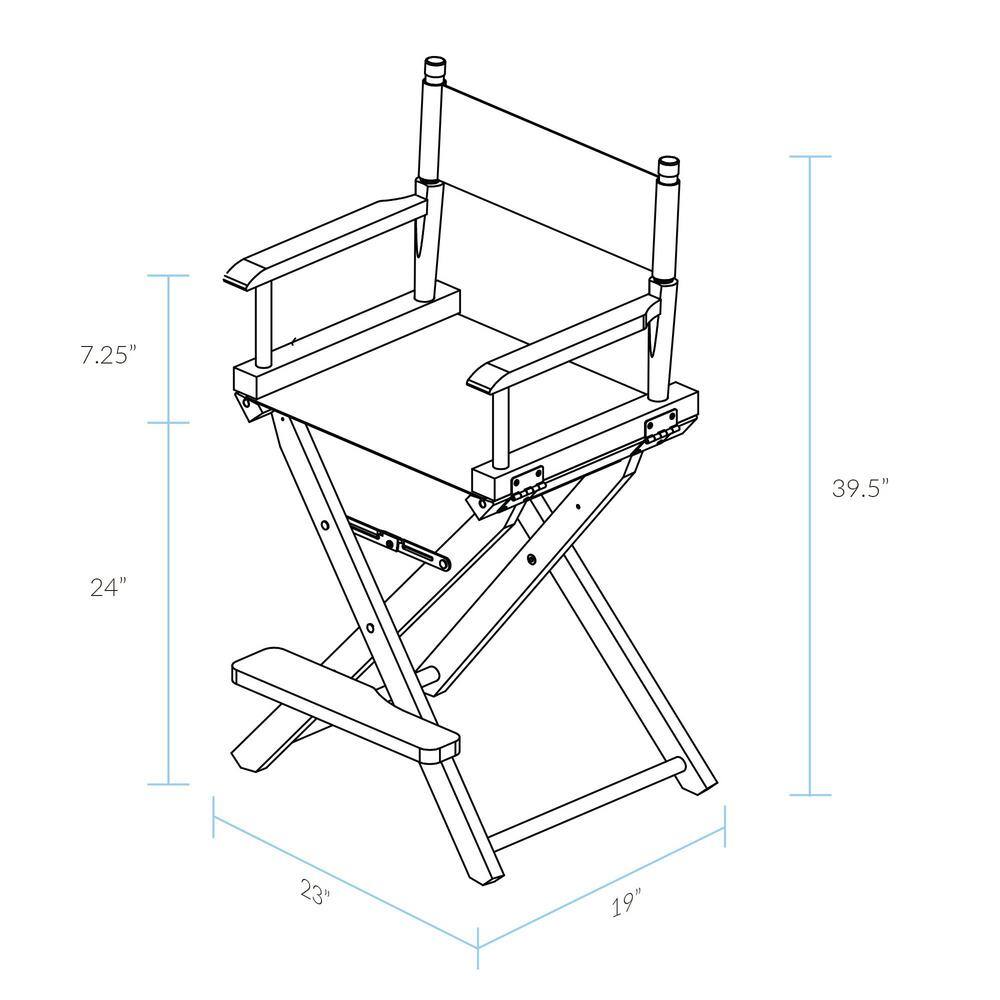 Casual Home 24 in. Seat Height Natural New Solid Wood Director's Chair Frame Only Folding Chair 1-Chair Frame N220-00