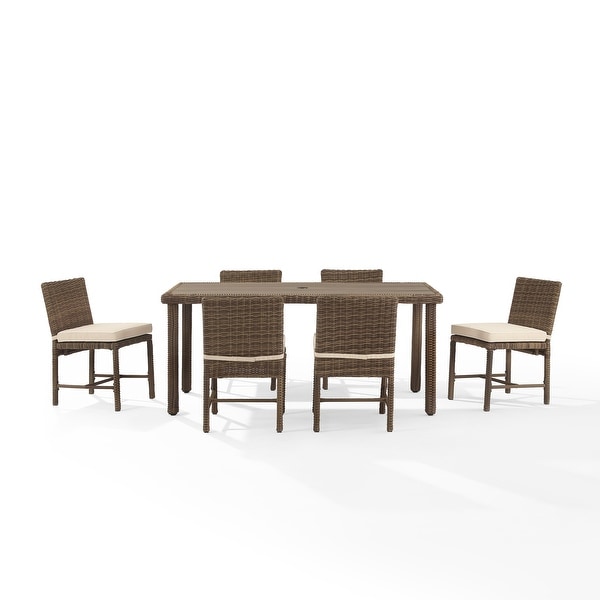 Crosley Bradenton 7Pc Outdoor Wicker Dining Set