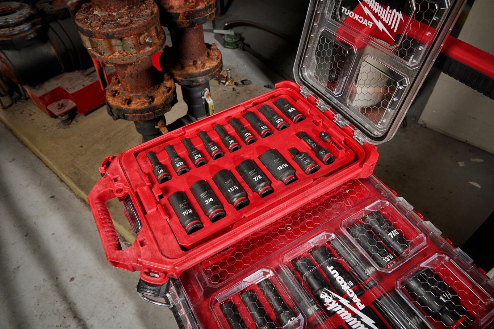 Milwaukee Tool 49-66-6800 Milwaukee PACKOUT SHOCKWAVE Impact-Duty Sockets Sets