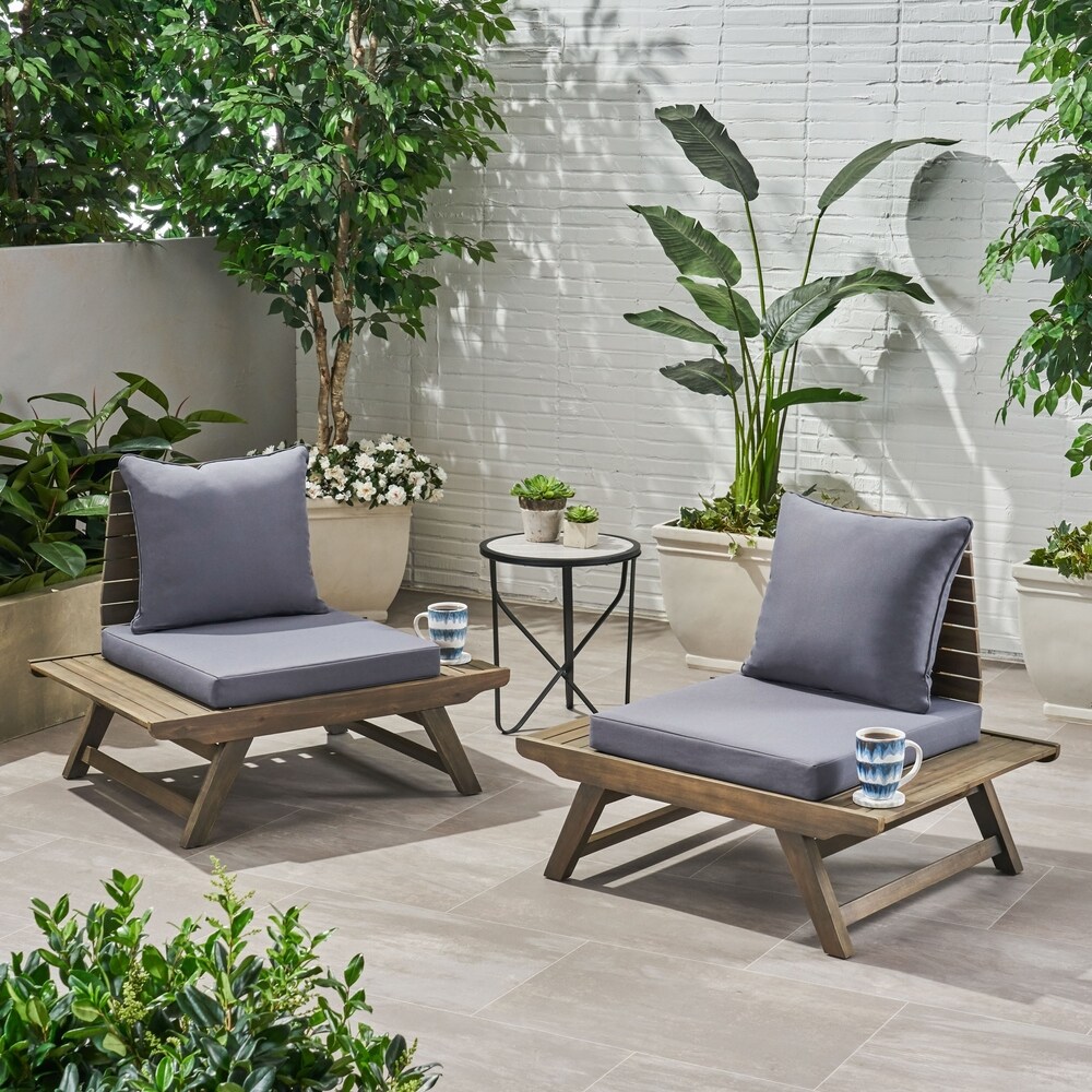 Sedona Outdoor Acacia Wood Chair (Set of 2) by Christopher Knight Home