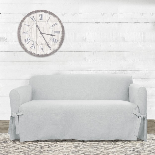 Farmhouse Basketweave Loveseat Slipcover Sure Fit