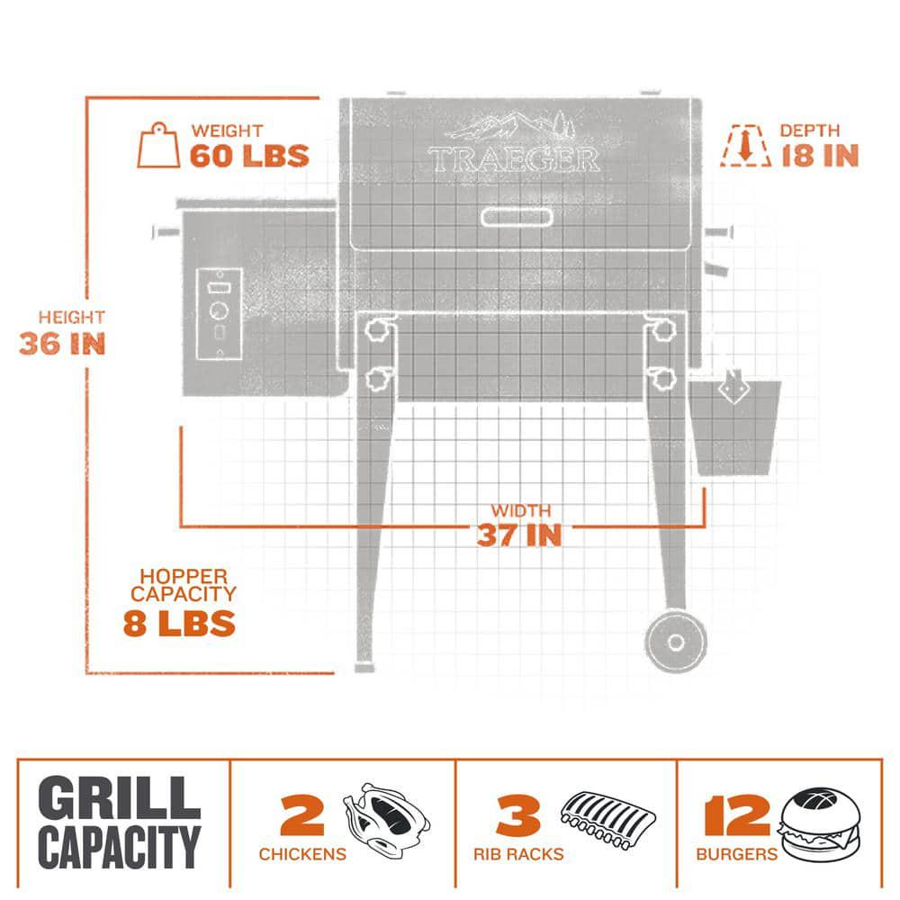 Traeger Tailgater 20 Pellet Grill in Black