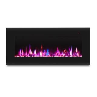 Real Flame Corretto 40 in. Wall-Mount Electric Fireplace in Black 1340E-BK