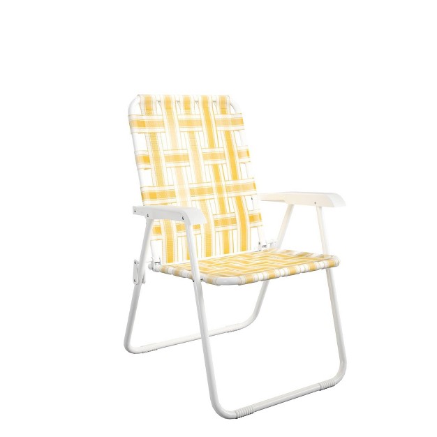 Priscilla Outdoor Folding Chair Yellow Novogratz