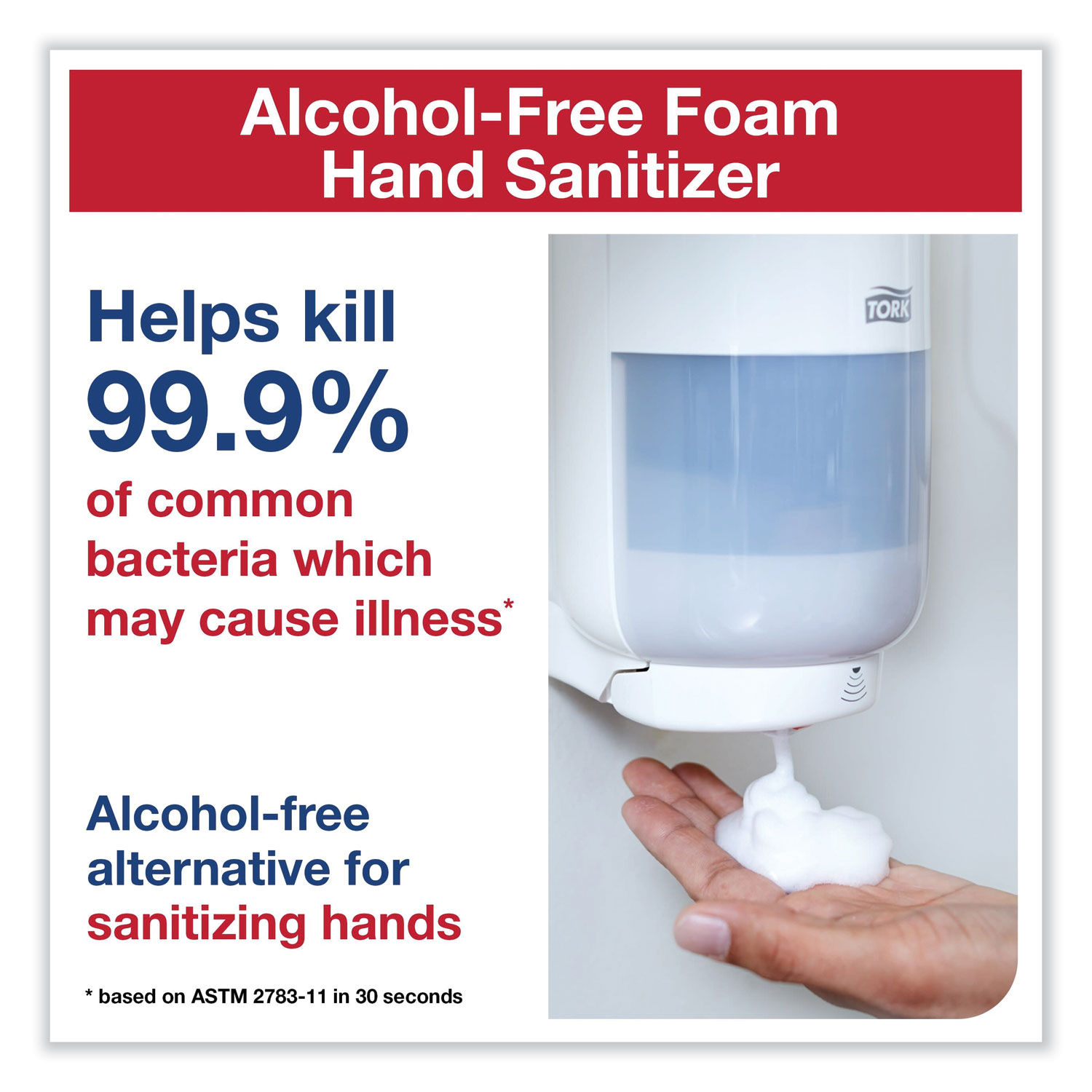 Premium Alcohol-Free Foam Sanitizer by Torkandreg; TRK401213