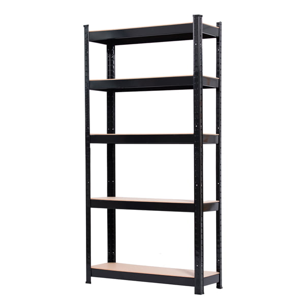 Muscle Rack 30 in. W x 60 in. H x 12 in. D 5-Tier Black Steel Shelving Unit