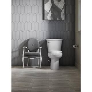 KOHLER Gleam 2-Piece Chair Height 1.28 GPF Single Flush Elongated Skirted Toilet in White Seat Included (6-Pack) K-31674-6-0