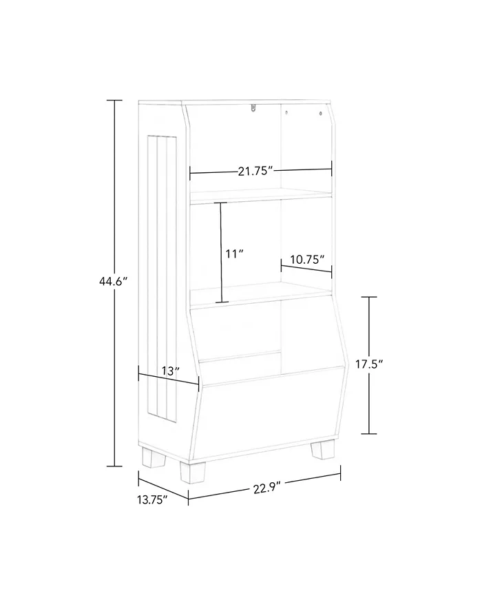 RiverRidge Home Kids Bookcase with Toy Organizer