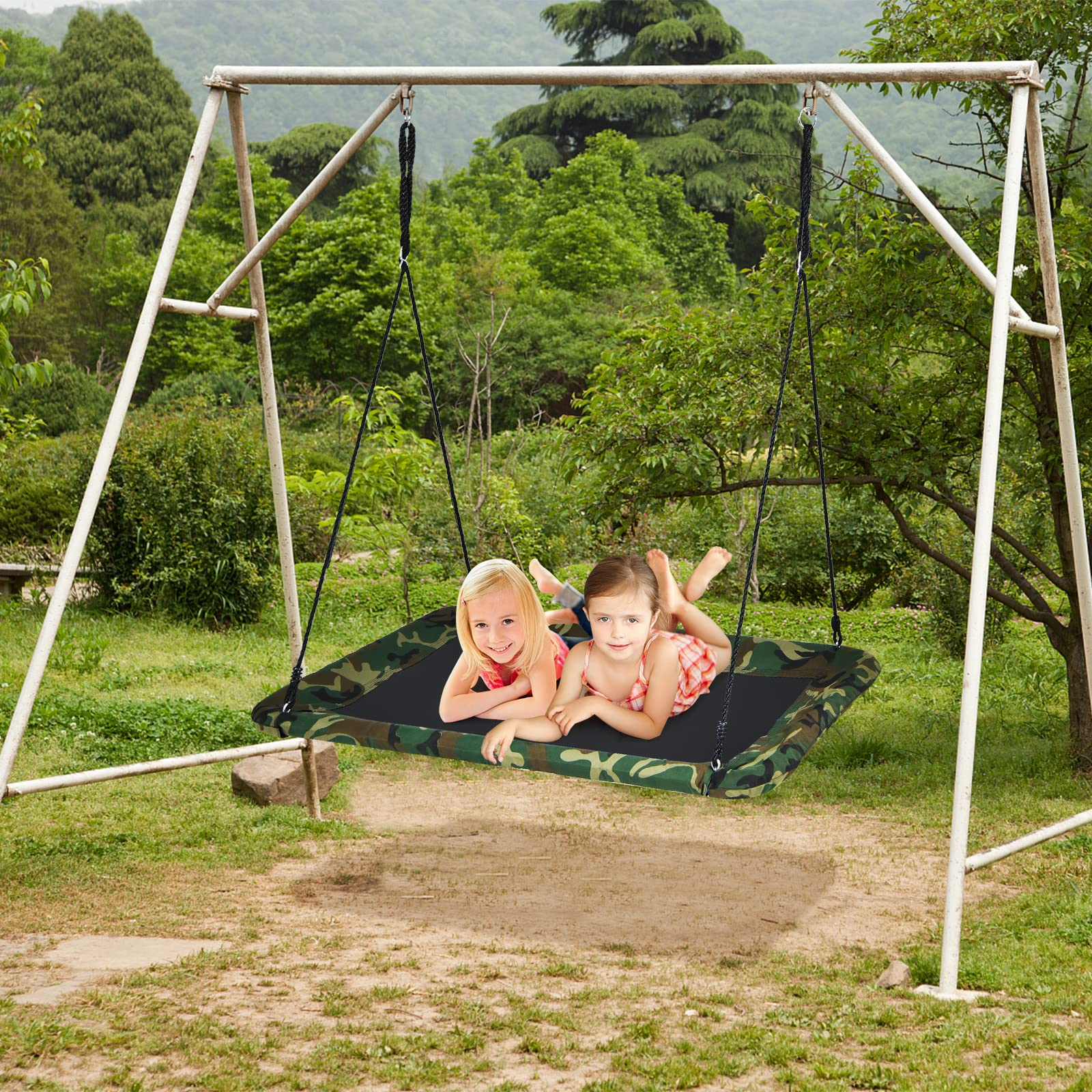 Costzon 700lb Giant 60'' Platform Saucer Tree Swing Set for Kids and Adult