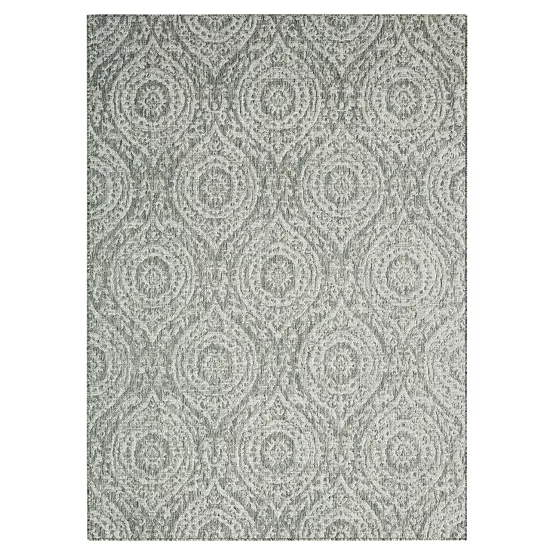 Nicole Miller New York Patio Country Zoe Moroccan Damask Indoor Outdoor Area Rug