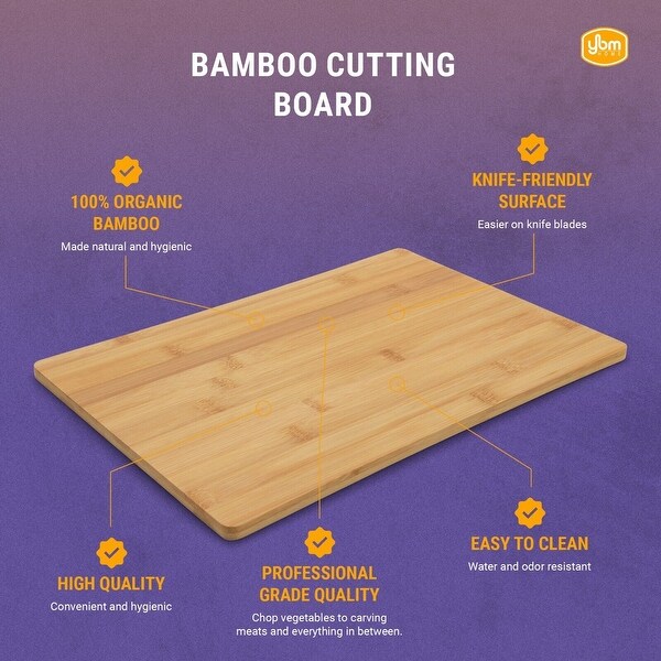 YBM Home Bamboo Rectangle Cutting Board