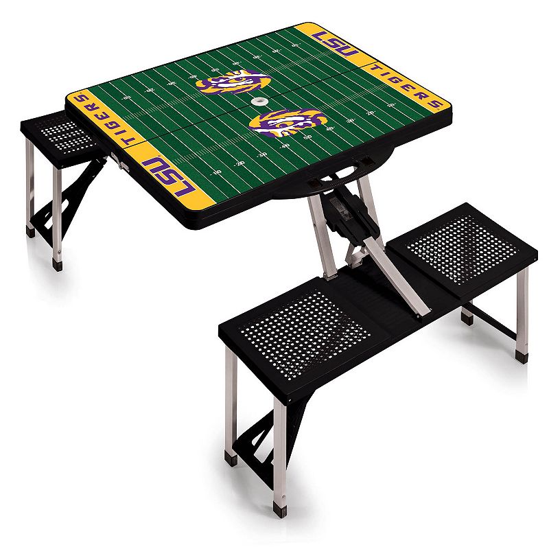 Picnic Time LSU Tigers Picnic Table Portable Folding Table with Seats