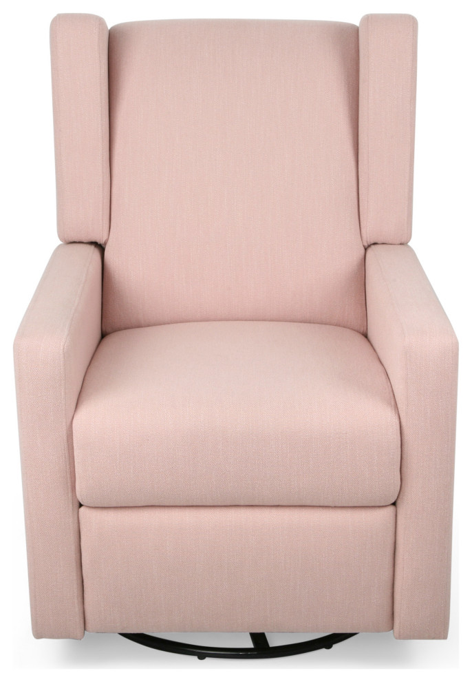 Abbott Contemporary Fabric Upholstered Swivel Recliner   Contemporary   Recliner Chairs   by GDFStudio  Houzz