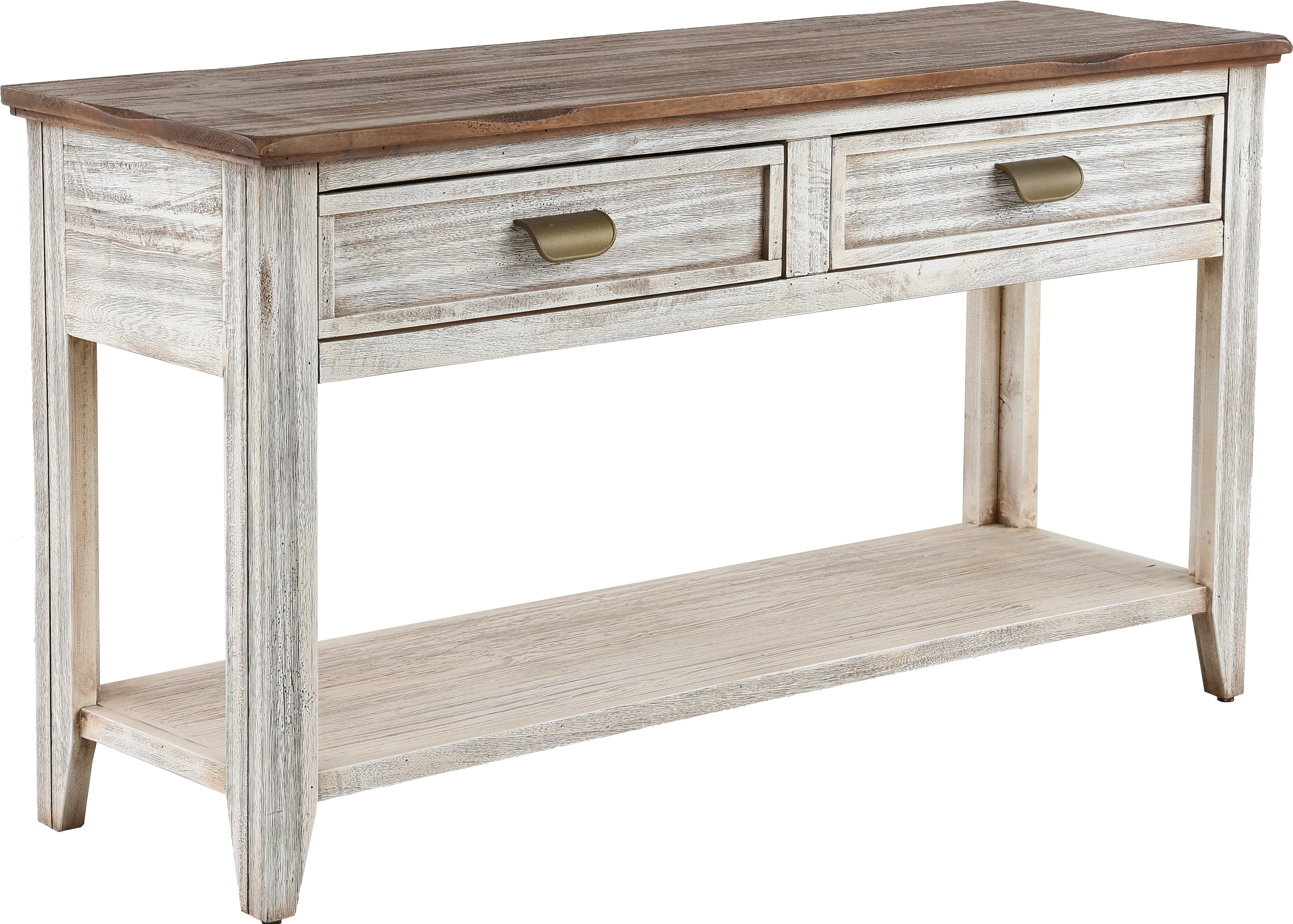 Sahara Brown Two-Tone Sofa Table