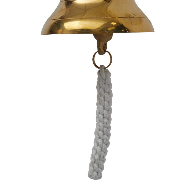 Brass Decorative Bell With Rope Detailing Olivia amp May