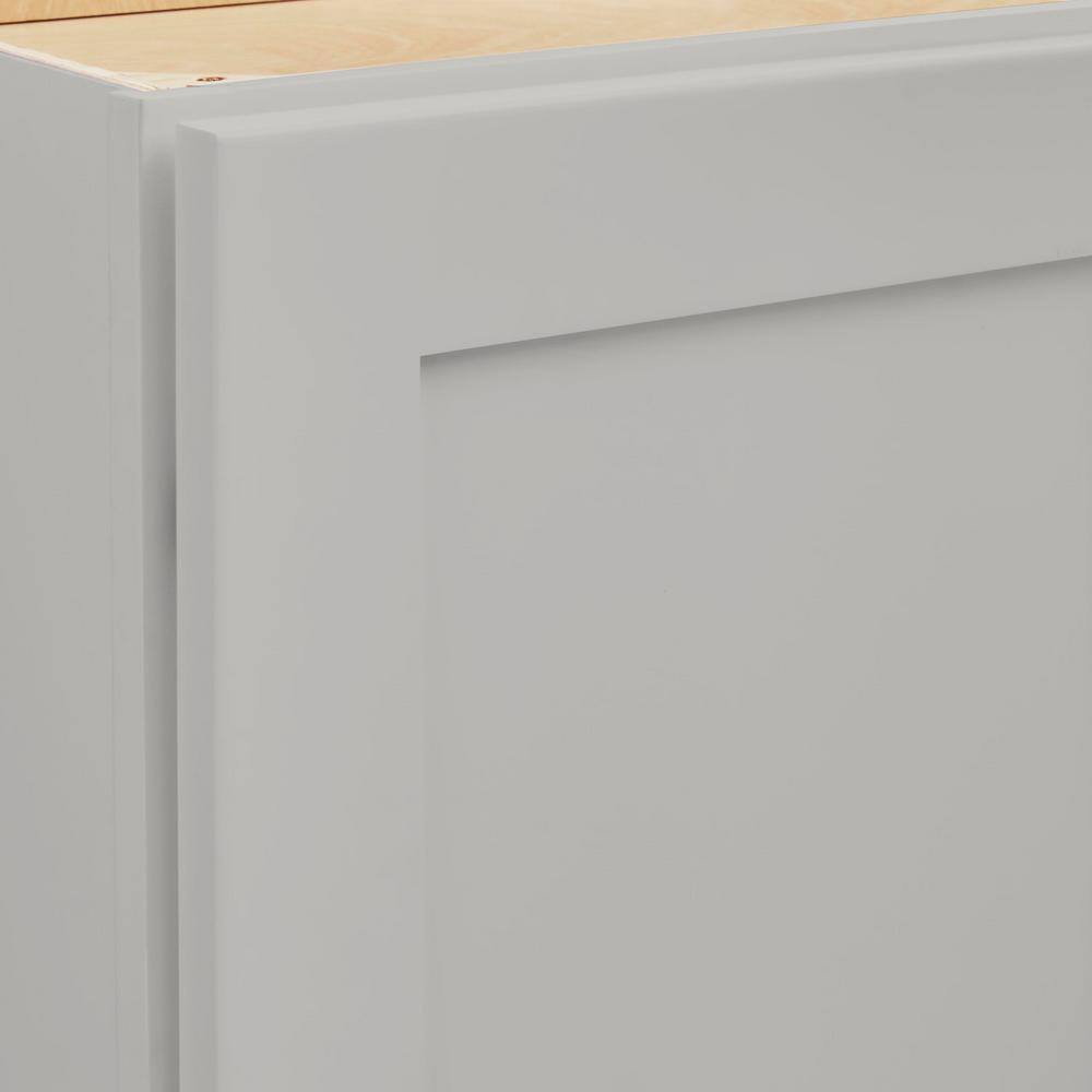 Hampton Bay Avondale Shaker Dove Gray Ready to Assemble Plywood 30 in Wall Cabinet (30 in W x 30 in H x 12 in D) W3030-G