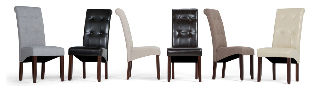 Acadian Contemporary Parson Dining Chairs  Set of 2   Transitional   Dining Chairs   by Simpli Home Ltd.  Houzz