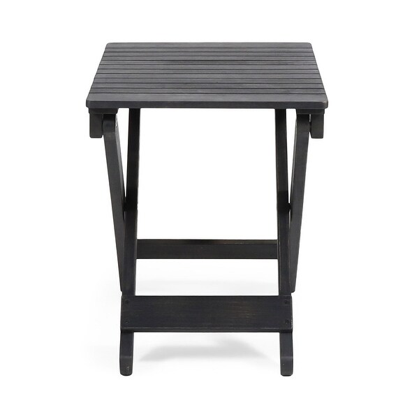 23 in. W x 18 in. H Foldable Outdoor Folding Acacia Wooden Side Table