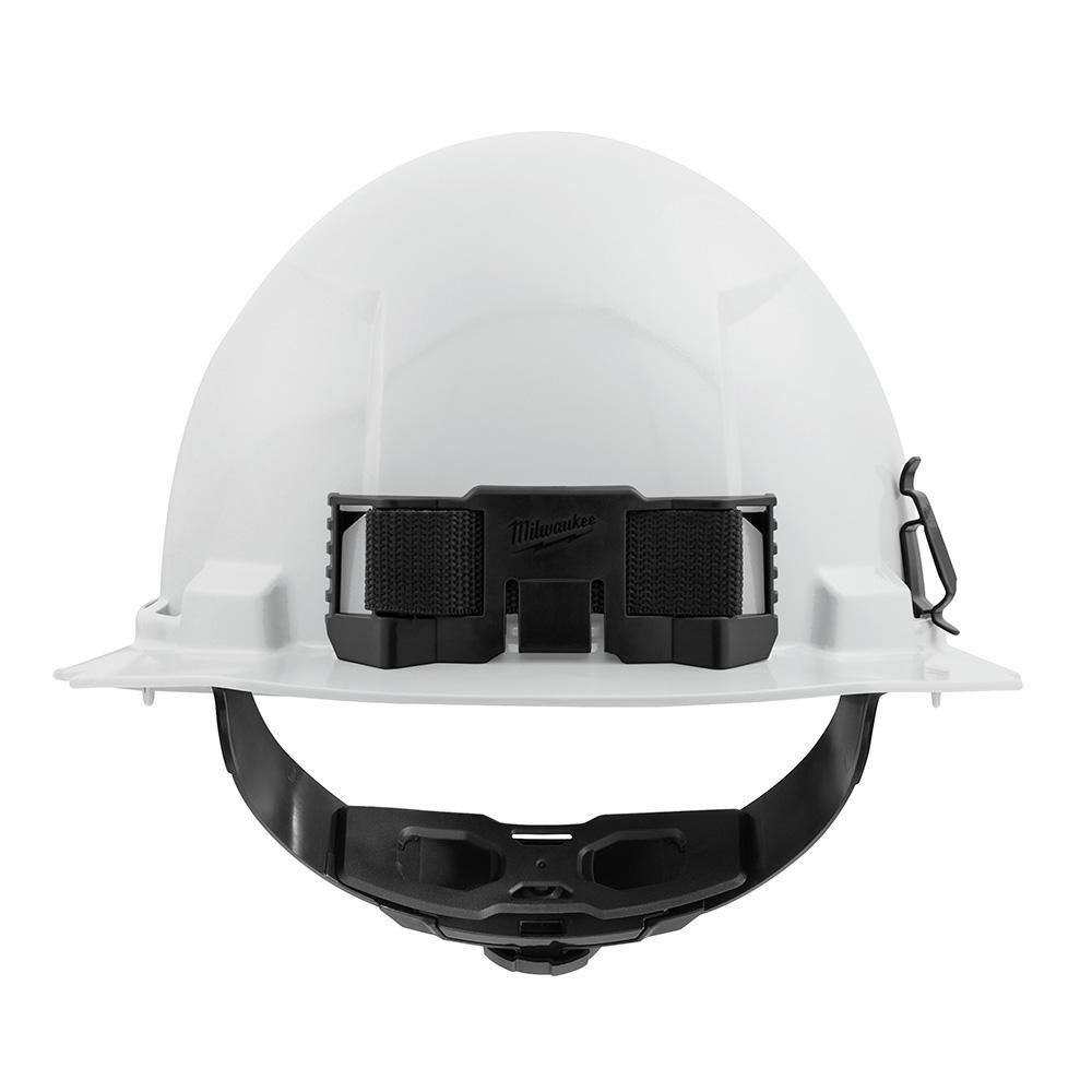 MW BOLT White Type 1 Class E Full Brim Non-Vented Hard Hat with 4 Point Ratcheting Suspension (10-Pack) 48-73-1101X10