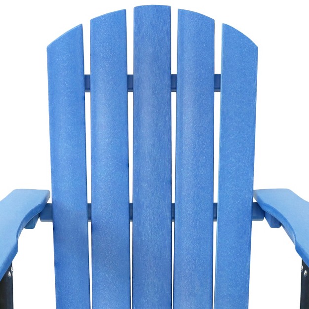 Sunnydaze Plastic All weather Heavy duty Outdoor Adirondack Chair With Drink Holder