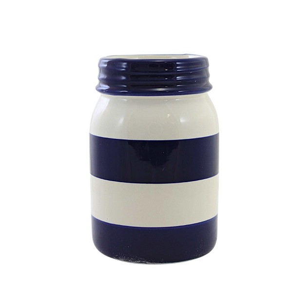 Patriotic Mason Jar Container Two Jars 6 0 Inches Stars Stripes Red White Blue Dolomite Multicolored