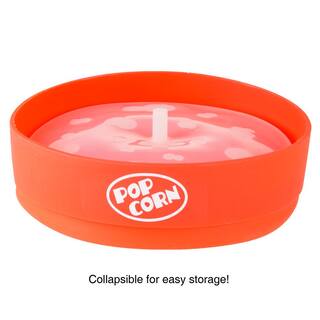 Chef Buddy 80 oz. Red Silicone Microwave Popcorn Popper Bowl W030090