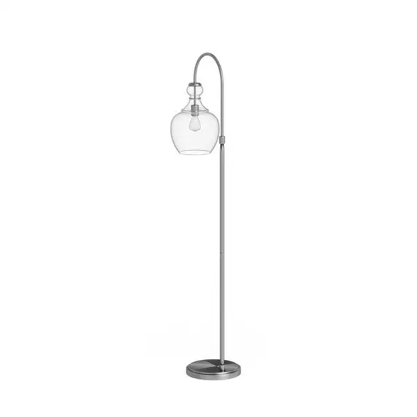 Verona Arc Floor Lamp with Glass Shade