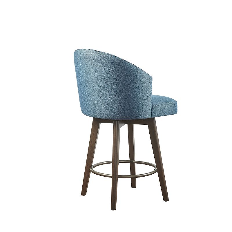 Madison Park Boyle 26-in. Upholstered 360 Degree Swivel Counter Stool