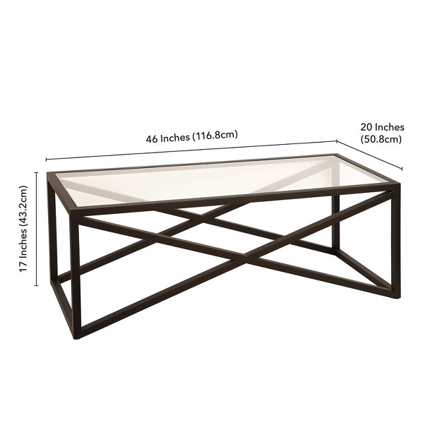 Metal Cross Coffee Table In Black Henn amp hart