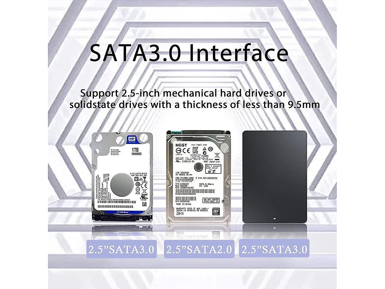 Sata 2nd Ssd Hdd Hard Drive Caddy Tray， Universal 9.5mm 2.5'' Ssd Hdd Hard Drive Caddy Adapter Tray Enclosures， Sata-iii Laptop Hard Disk Holder For C