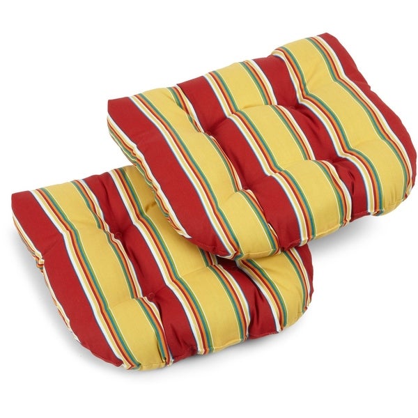 19-inch Rounded Back Indoor/Outdoor Chair Cushions (Set of 2) - 19