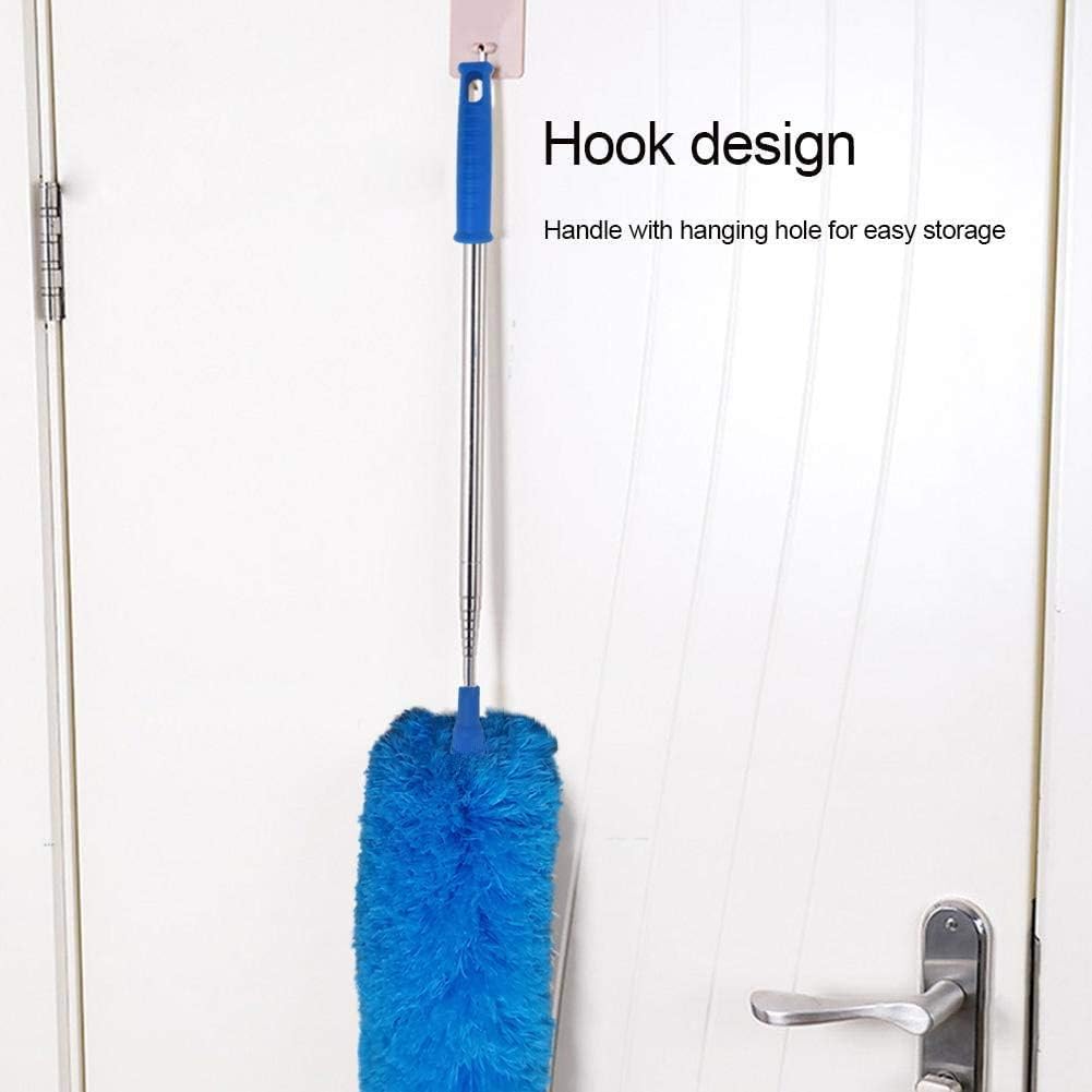 DELUX Microfiber Extendable Feather Duster with 100 inches Extra Long Pole, Bendable Head & Long Handle Dusters for Cleaning Ceiling Fan, High Ceiling, Blinds, Furniture & Cars