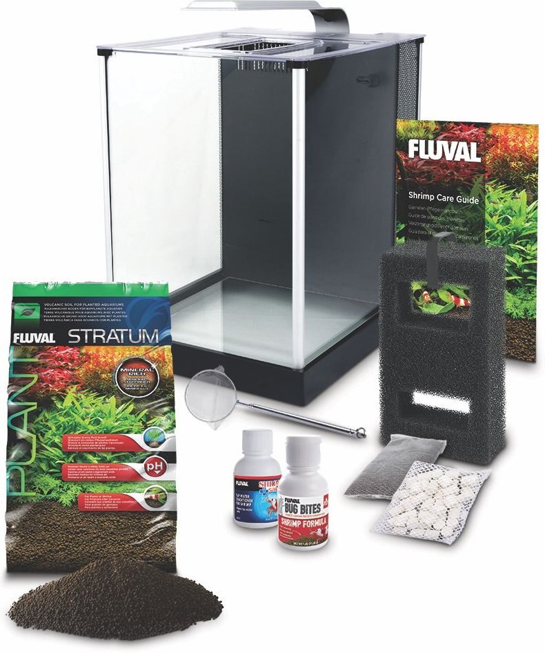 Fluval EBI Shrimp Aquarium Kit， 2.6-gal