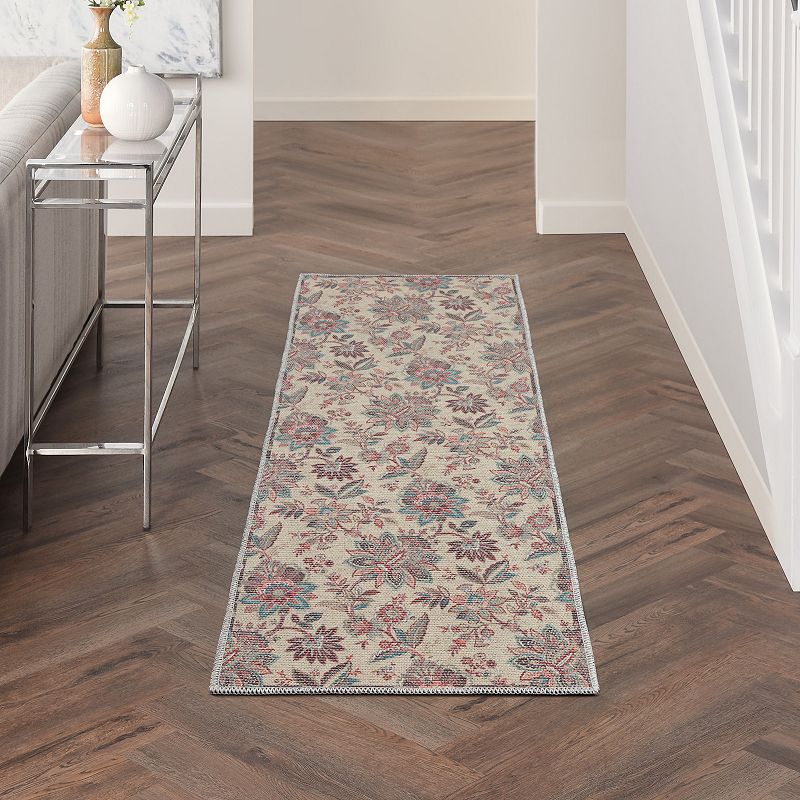 Waverly Washable Floral Area Rug