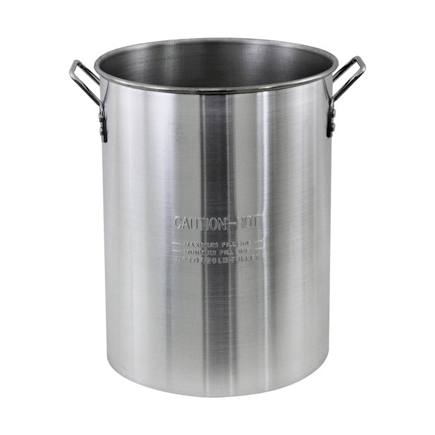 3pc 30qt Stock Aluminum Pot amp Basket Silver