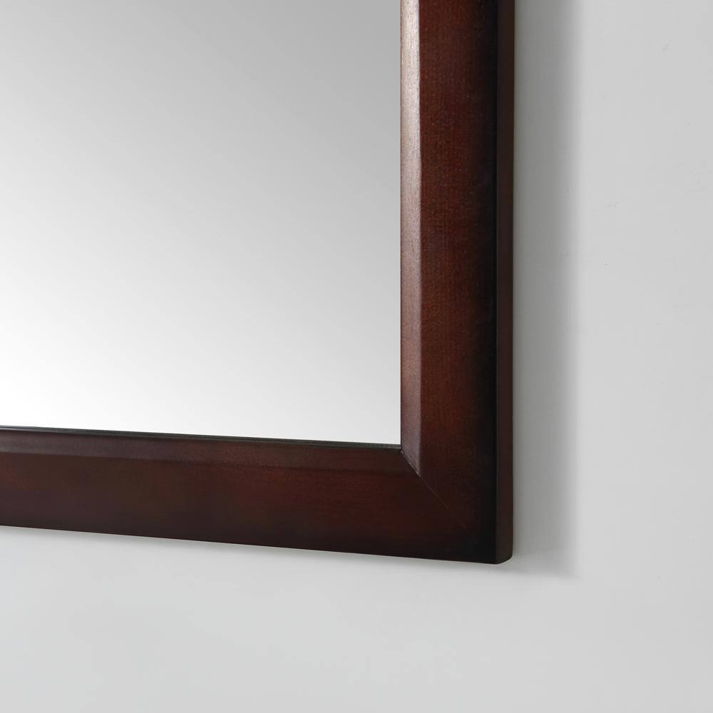 Home Decorators Collection Teagen 29.00 in. W x 34.00 in. H Framed Rectangular Beveled Edge Bathroom Vanity Mirror in Dark Espresso Teagen MR-EB